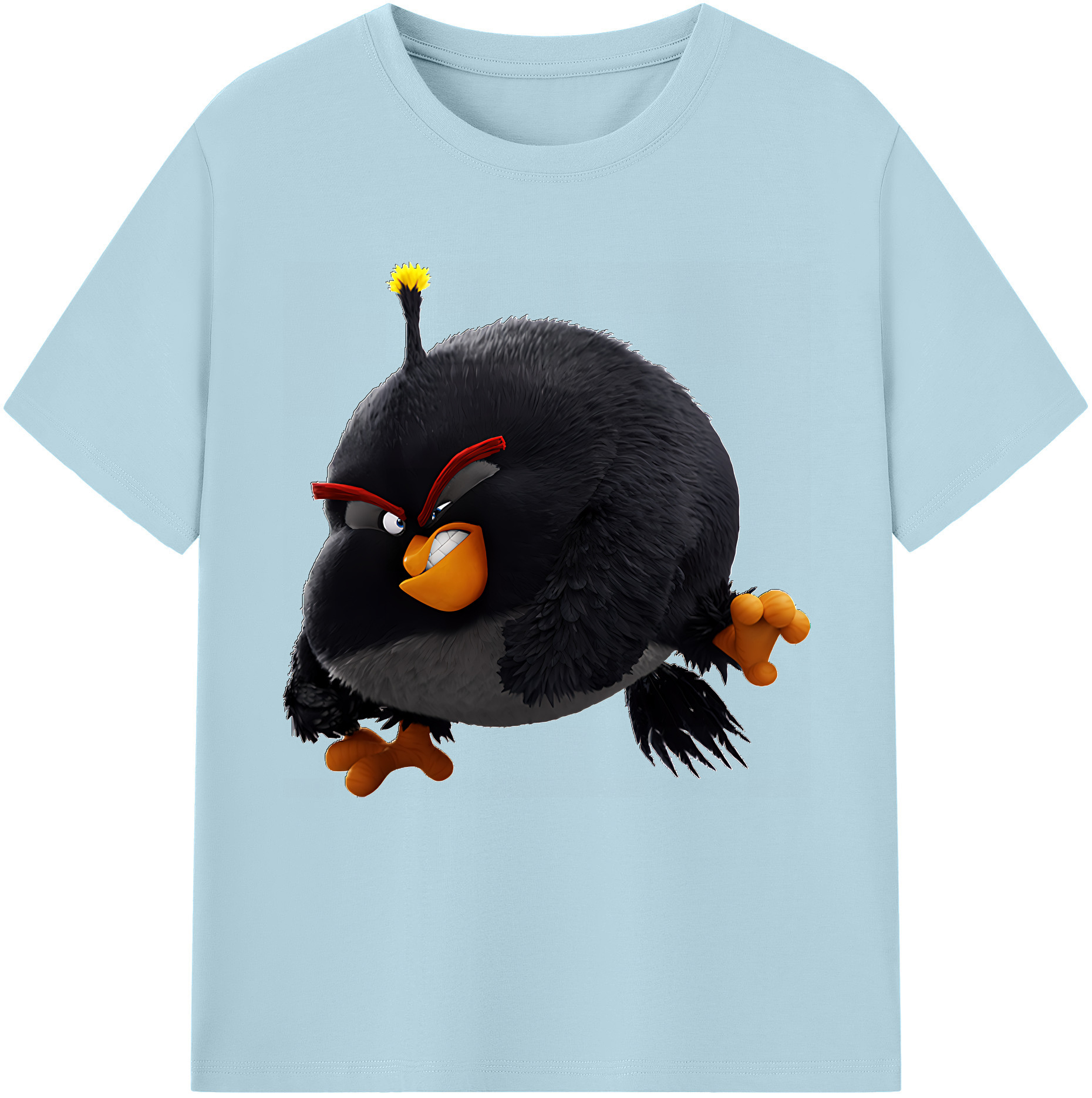 （画像用） Angry Birds アングリーバード 綿100％半袖Tシャツ（フロントプリント）